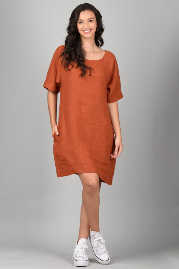 Midi Dress Orange - Image 4