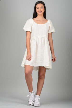 Drop Waist Dress Off White