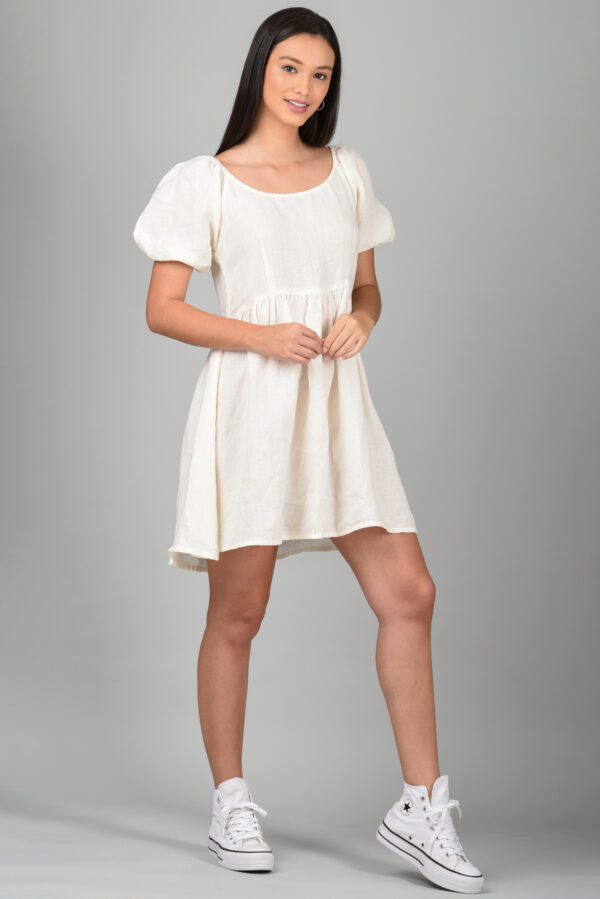 Drop Waist Dress Off White - Image 3