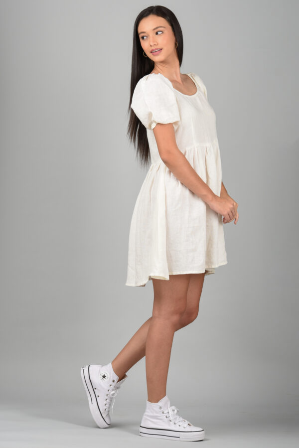 Drop Waist Dress Off White - Image 4