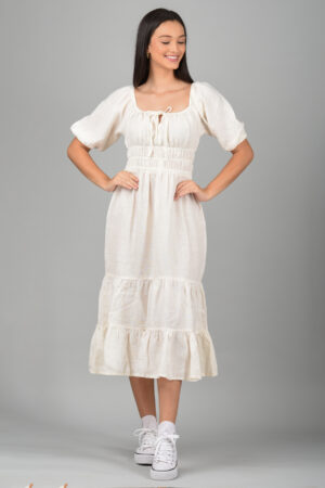 Long Midi Dress White