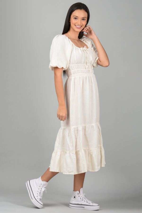 Long Midi Dress White - Image 3