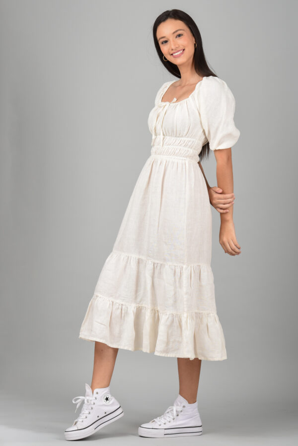 Long Midi Dress White - Image 5
