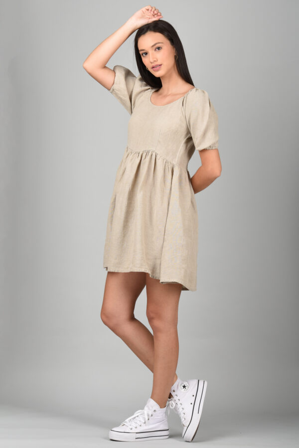 Drop Waist Dress Natural - Image 5