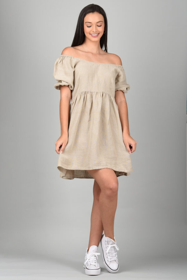 Drop Waist Dress Natural - Image 8