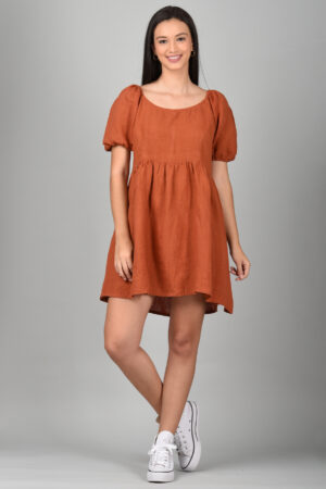Drop Waist Dress Orange