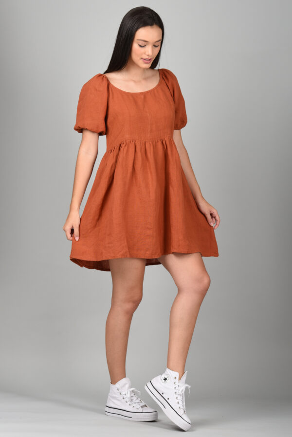 Drop Waist Dress Orange - Image 2