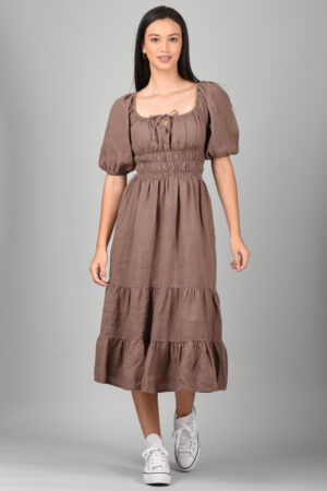 Long Midi Dress Brown