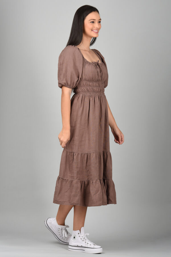 Long Midi Dress Brown - Image 3