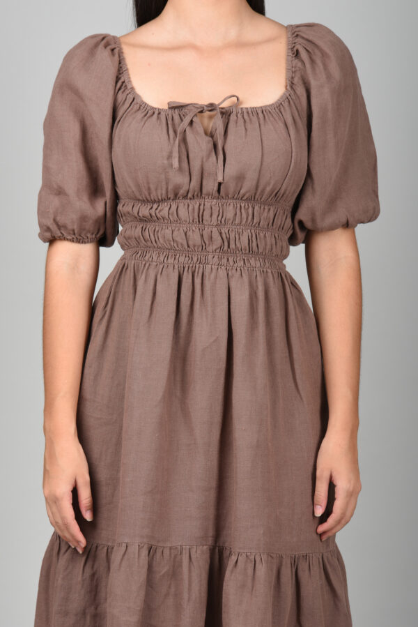 Long Midi Dress Brown - Image 6
