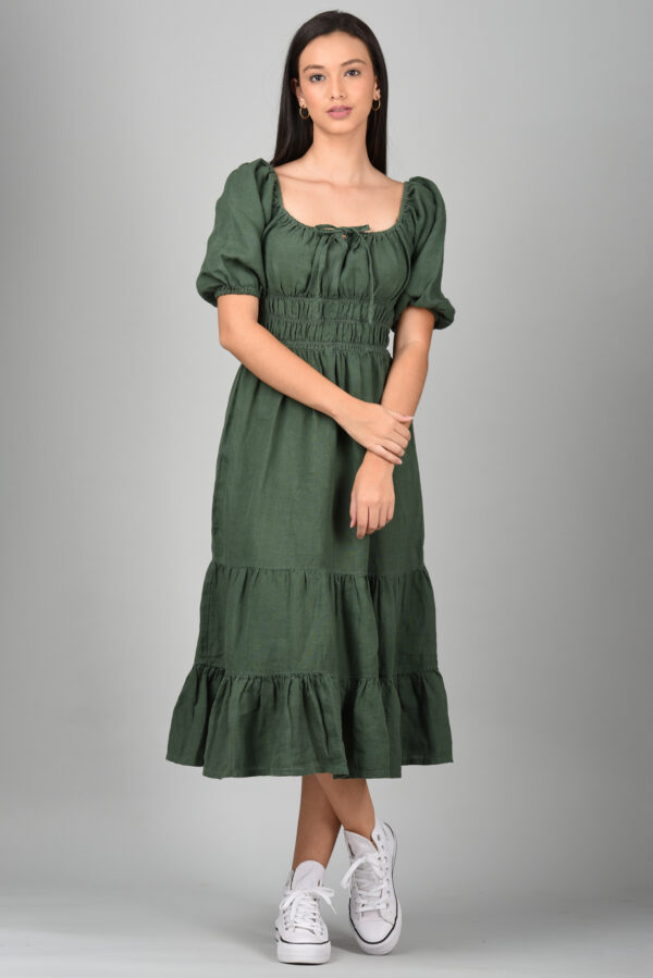 Long Midi Dress Green - Image 2