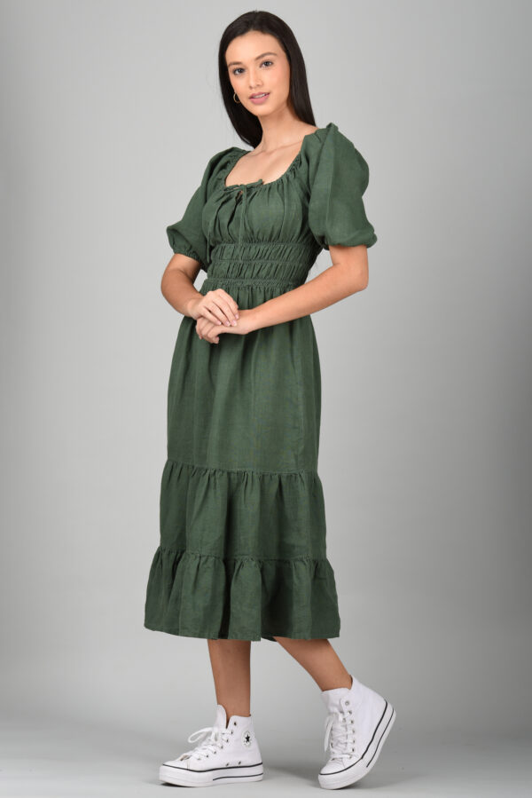 Long Midi Dress Green - Image 4