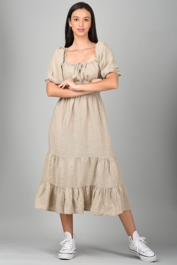 Long Midi Dress Natural - Image 2