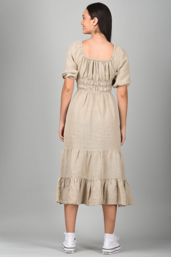 Long Midi Dress Natural - Image 5