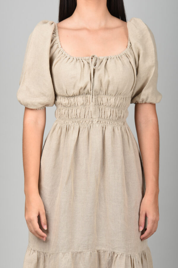 Long Midi Dress Natural - Image 6