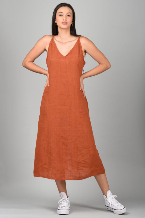 Long dress Orange - Image 2
