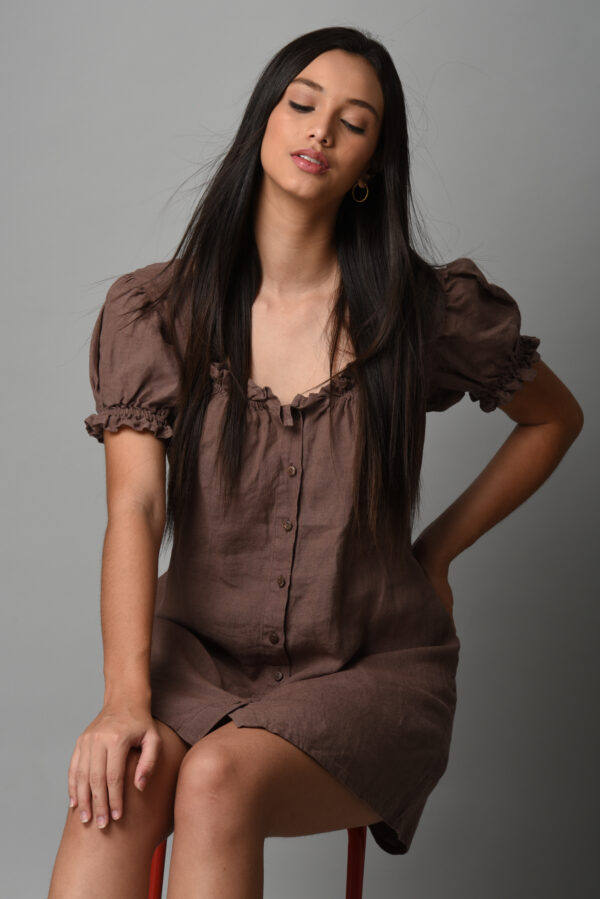 Midi Dress Brown - Image 6