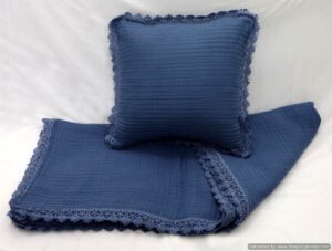 Comfortable Cushion Cover (Prussian blue)