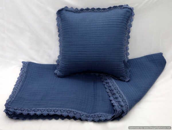 Comfortable Cushion Cover (Prussian blue)
