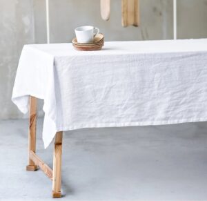 Linen Table Cover Off White