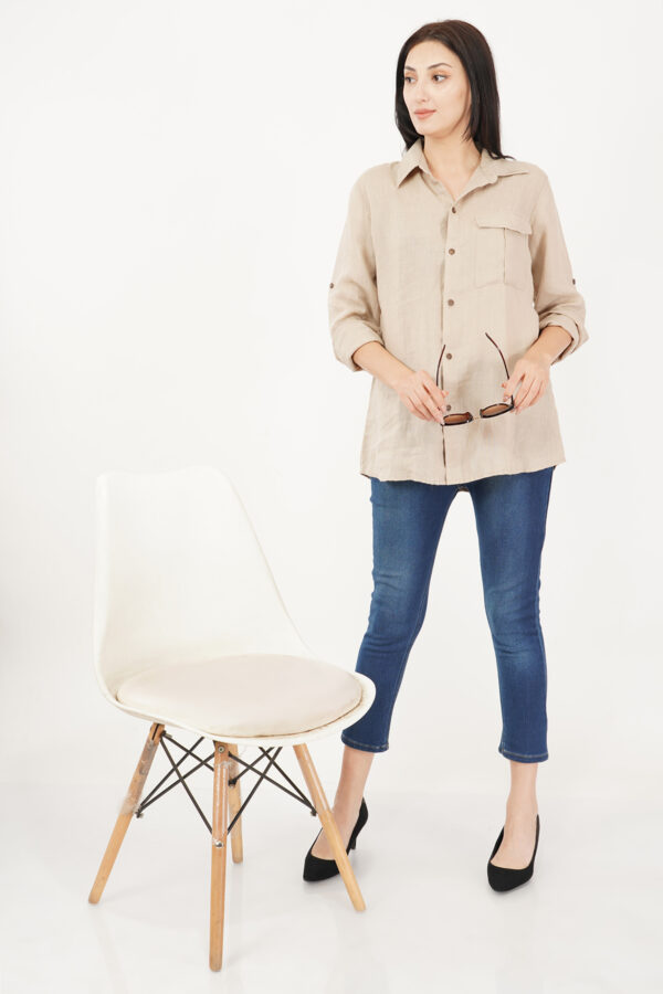 Linen Shirt Natural - Image 5