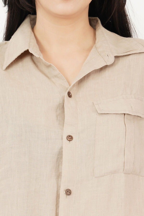 Linen Shirt Natural - Image 4
