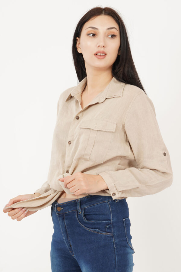 Linen Shirt Natural - Image 3