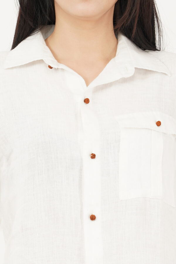 Linen Shirt Off White - Image 3