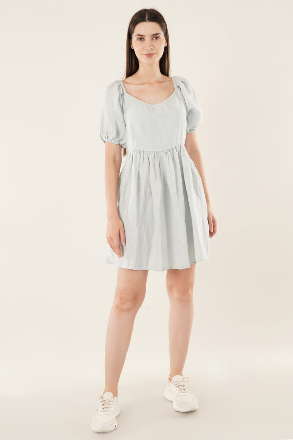 Drop Waist Dress Sky Blue - Image 5