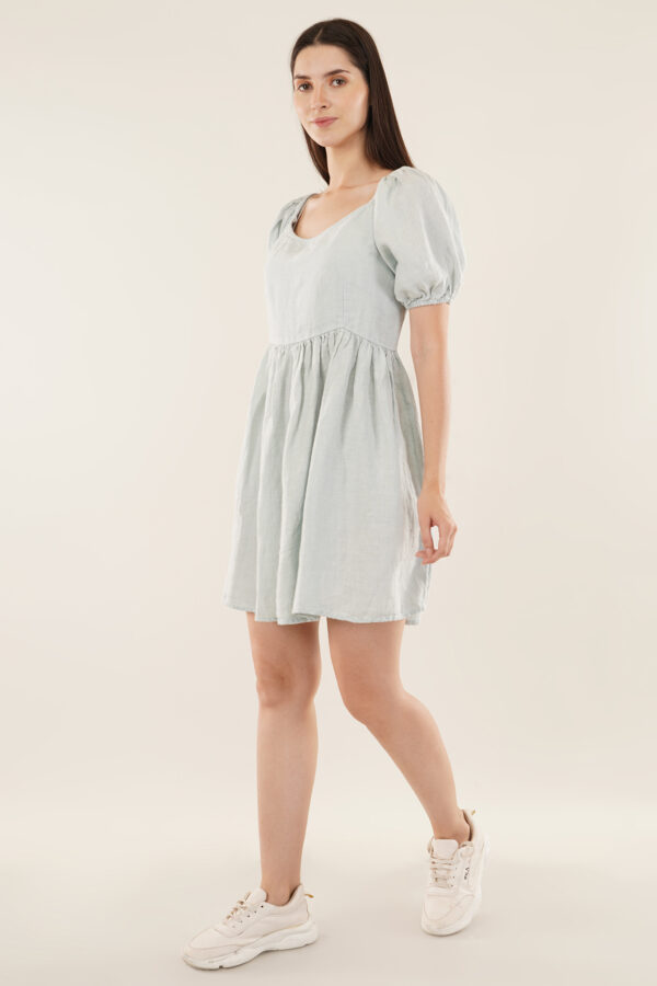 Drop Waist Dress Sky Blue - Image 4