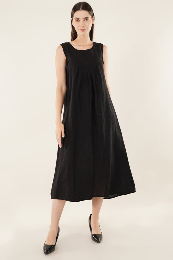 Long dress Sleeveless Black - Image 5