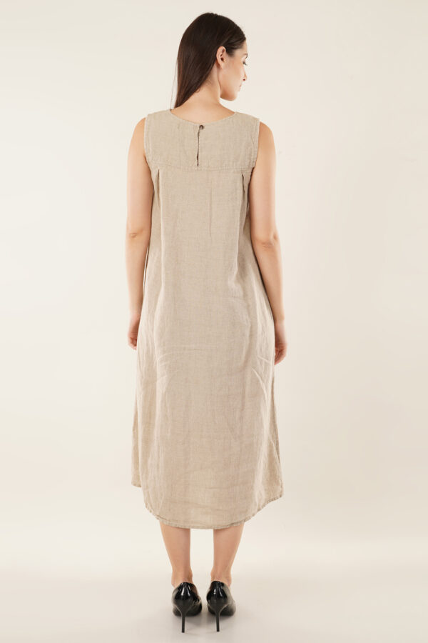 Long dress Sleeveless Natural - Image 5