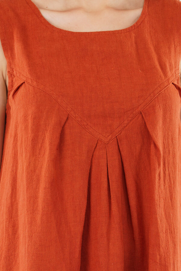 Long dress Sleeveless Orange - Image 6